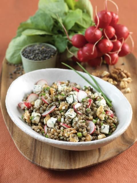 Salade de lentilles au roquefort