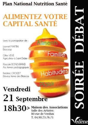 Soirée Débat "Alimentez votre capital santé !"