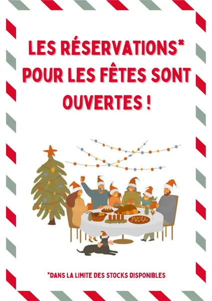 Les commandes pour les fêtes sont ouvertes ! Les commandes pour les fêtes sont ouvertes !